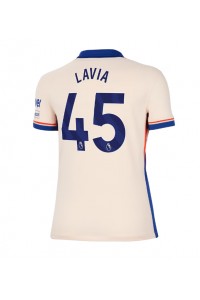 Chelsea Romeo Lavia #45 Voetbaltruitje Uit tenue Dames 2024-25 Korte Mouw